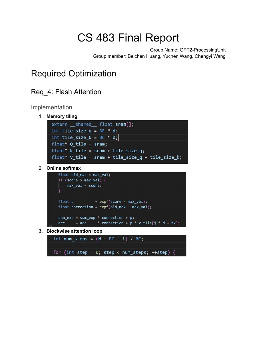 FlashAttention-style CUDA Optimization